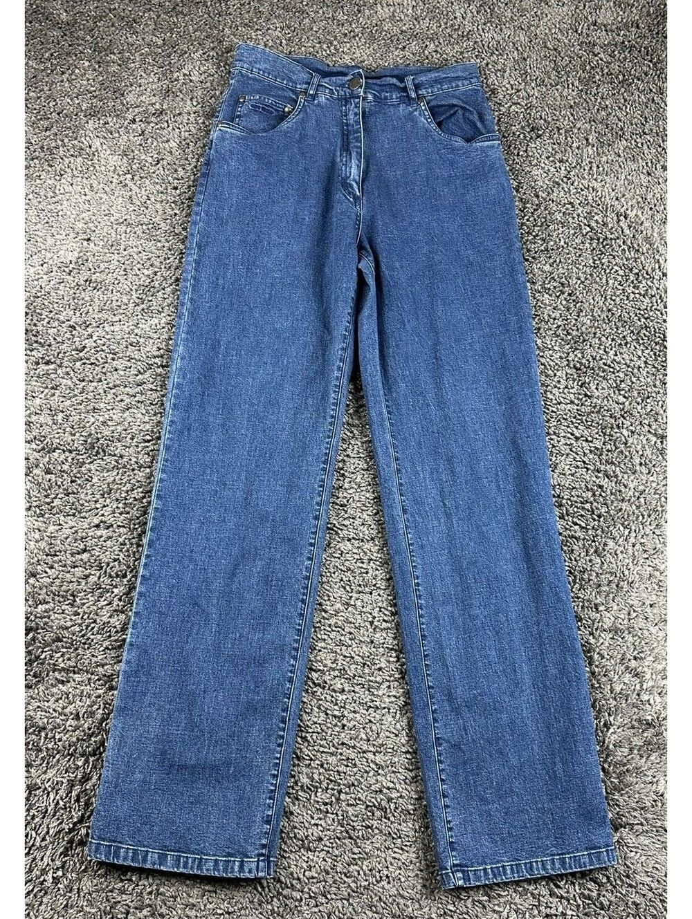 Vintage Blue Willi’s Womens Blue Stretch Straight Leg Jeans High Rise Size 38